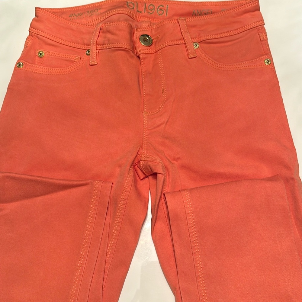 DL1961 bright coral jeans!